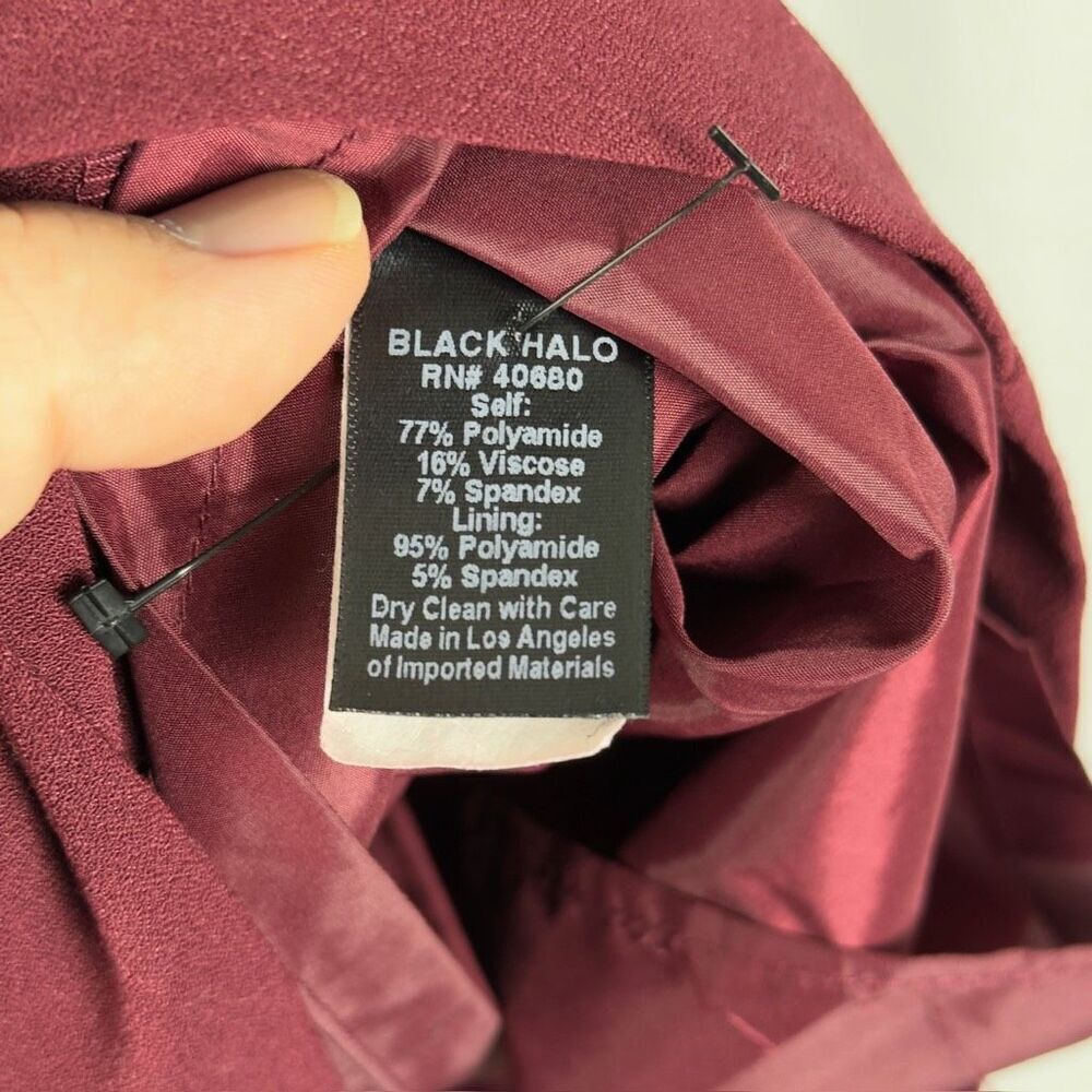 Janie Bryant X Black Halo Wine Burgundy Bodycon Dress - Women’s 2 - Picture 5 of 6